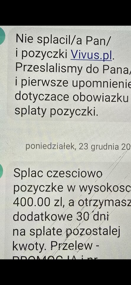 Kto pomoze pilnie splacic mam 1133zl do splaty calosci - PAULINA2353