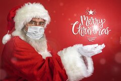 tapeciarnia.pl-tapeta-mikolaj-w-maseczce-obok-napisu-merry-chris