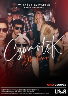 CZWARTKOWA IMPREZA DLA PAR - 19:00 - 01:00 - PROMOCJA!