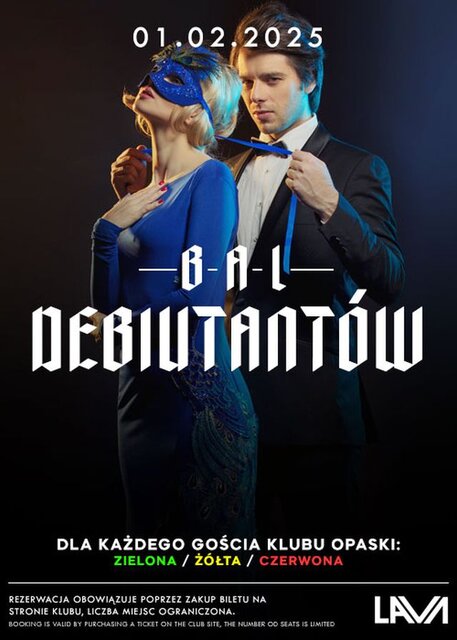 01.02.2025 r. – SOBOTA – BAL DEBIUTANTÓW SEX PARTY - LavaClub
