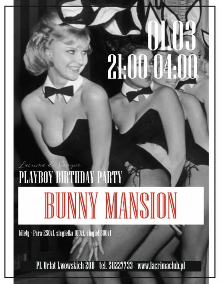SOBOTA 01 MARZEC - BUNNY MANSION - - LaCrimadiSangue