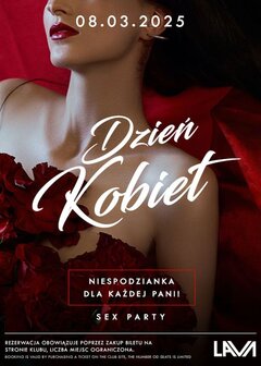 08.03.2025 r. –SOBOTA – DZIEŃ KOBIET - SEX PARTY