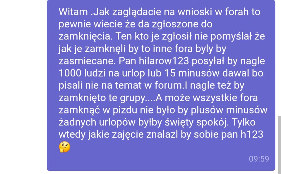 Zagłosujcie przeciw posłaniu parki  na urlop .Dziękuję - Mezczyznaman