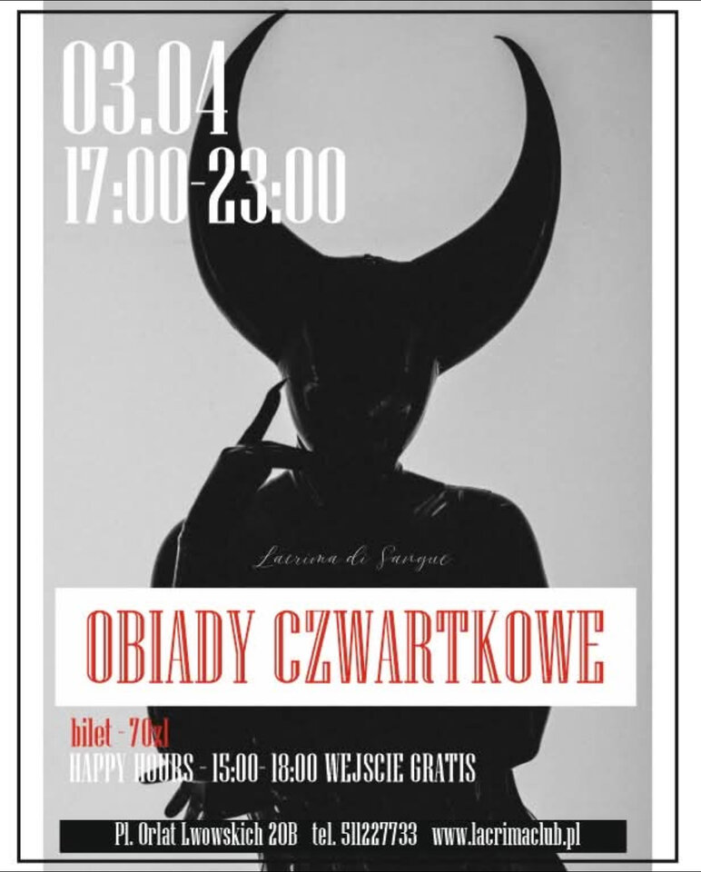 CZWARTEK 3 KWIETNIA OBIADY CZWARTKOWE - LaCrimadiSangue