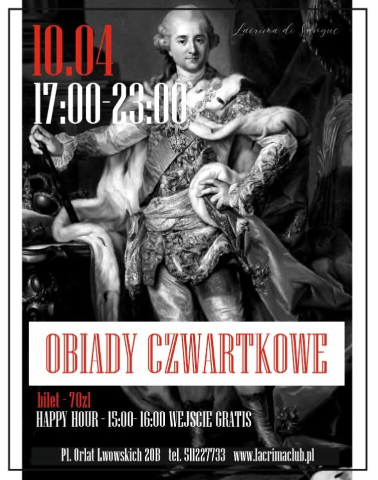 CZWARTEK 10 KWIETNIA OBIADY CZWARTKOWE - LaCrimadiSangue