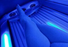 Zawsze przyjemne światła w solarium.