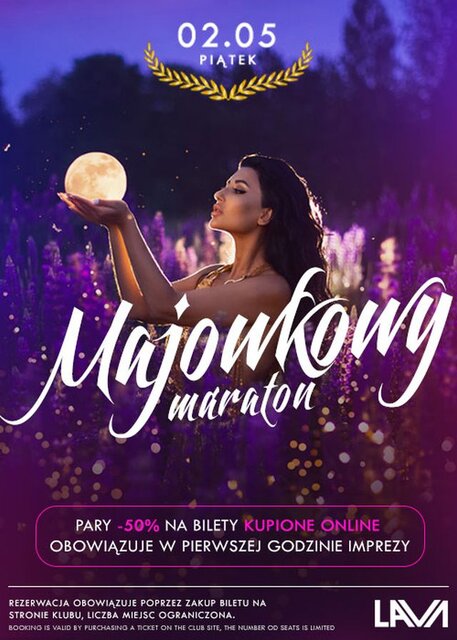 02.05.25 r.- PIĄTEK- MAJÓWKOWY MARATON SEX PARTY - LavaClub