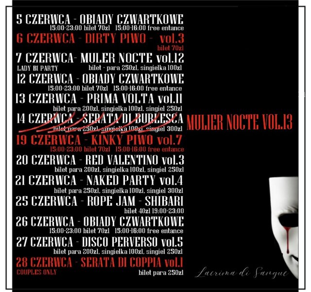 KALENDARZ CZERWIEC - LaCrimadiSangue