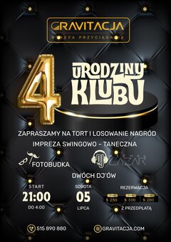 🎉 4. URODZINY KLUBU GRAVITACJA 🎉