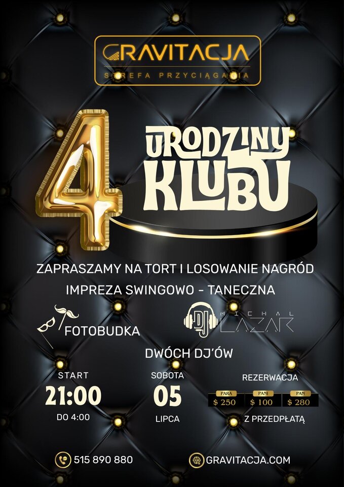 🎉 4. URODZINY KLUBU GRAVITACJA 🎉 - ClubGravitacja