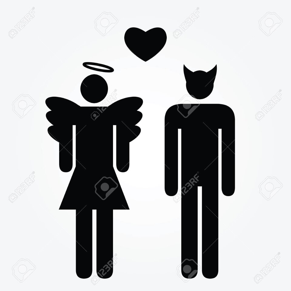 87857727-a-vector-design-for-angel-and-devil-couple-card-or-post - DeviliAngel