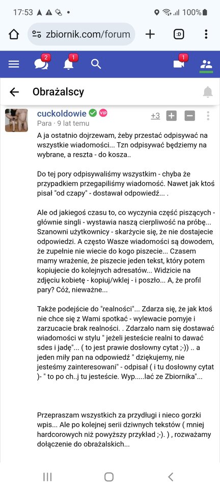 Stary wpis - cuckoldowie