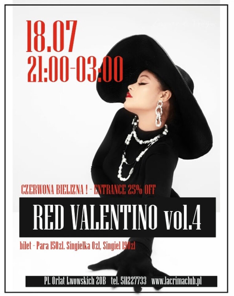 PIĄTEK 18 LIPCA - RED VALENTINO - LaCrimadiSangue