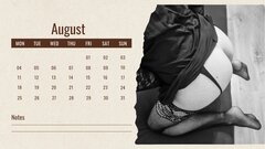 Kalendarz 2025 - sierpień. Miłego miesiąca 😊