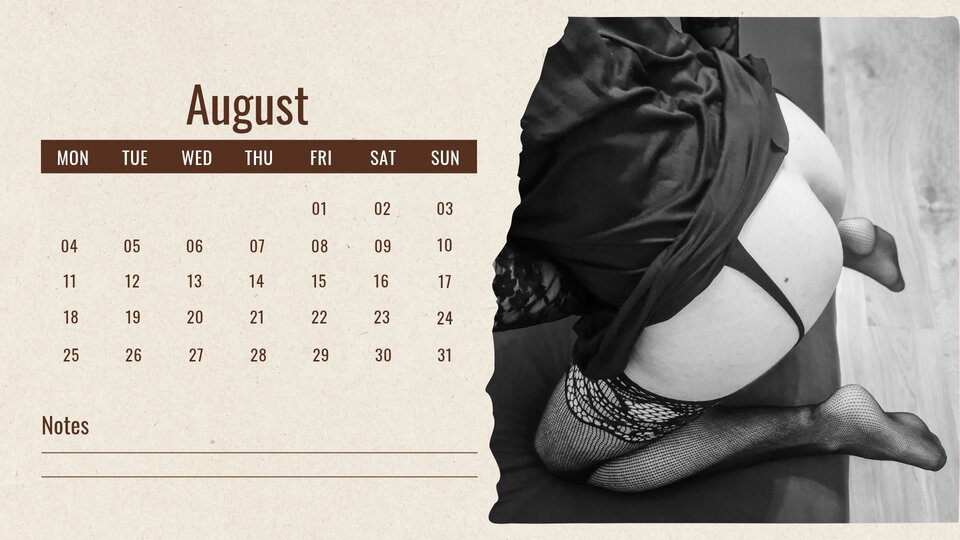 Kalendarz 2025 - sierpień. Miłego miesiąca 😊 - 12kamil