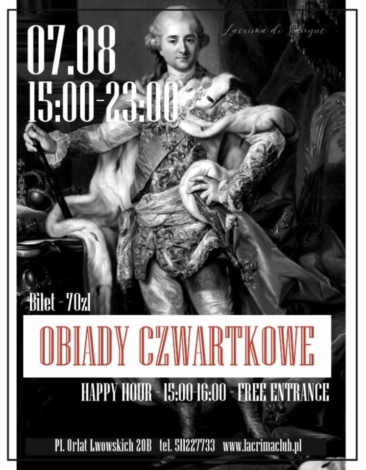 CZWARTEK 7 SIERPNIA - OBIADY CZWARTKOWE - LaCrimadiSangue