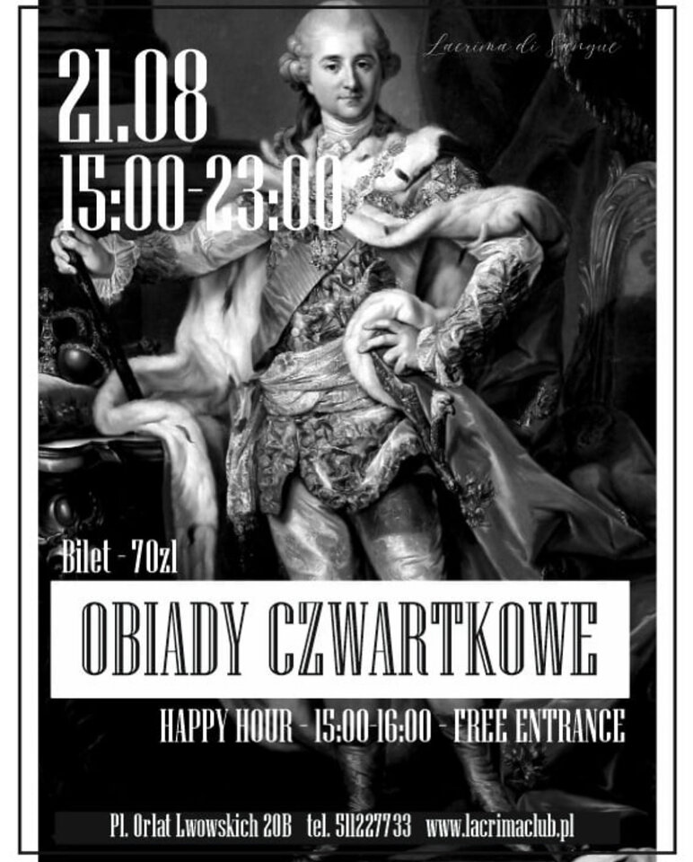 CZWARTEK 21 SIERPNIA - OBIADY CZWARTKOWE - LaCrimadiSangue