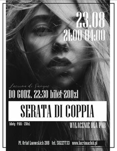 SOBOTA 23 SIERPNIA SERATA DI COPPIA - TYLKO DLA PAR