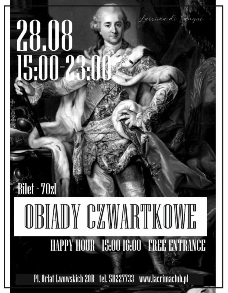 CZWARTEK 28 SIERPNIA - OBIADY CZWARTKOWE - LaCrimadiSangue