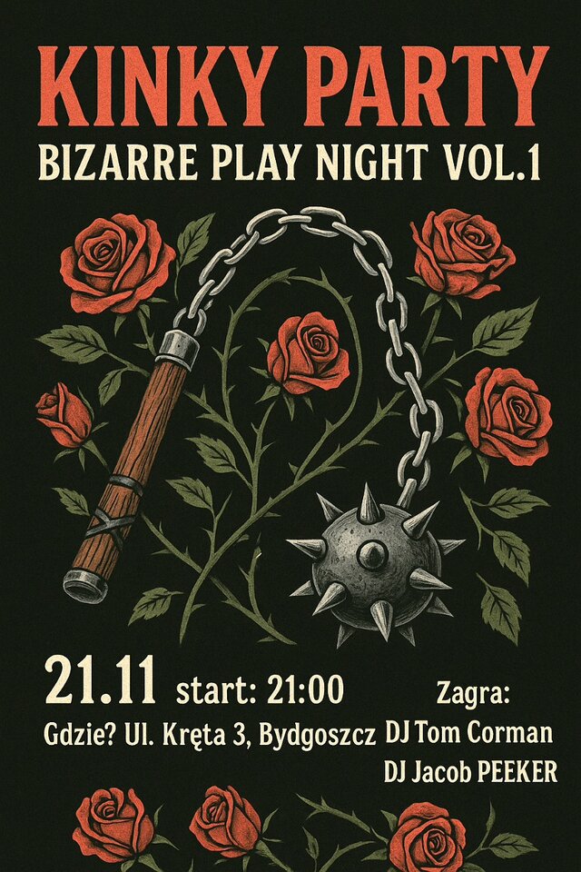 21.11 Bydgoszcz, wstęp po zgłoszeniu na listę gości. Na tabl - Bizarreplaynight