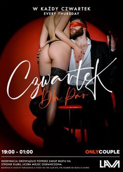 CZWARTKOWA IMPREZA DLA PAR - 19:00 - 01:00