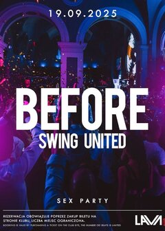 19.09.2025 r. - PIĄTEK - BEFORE PARTY SWING UNITED SEX PARTY
