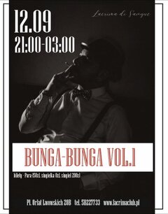 SOBOTA 12 WRZEŚNIA - BUNGA BUNGA