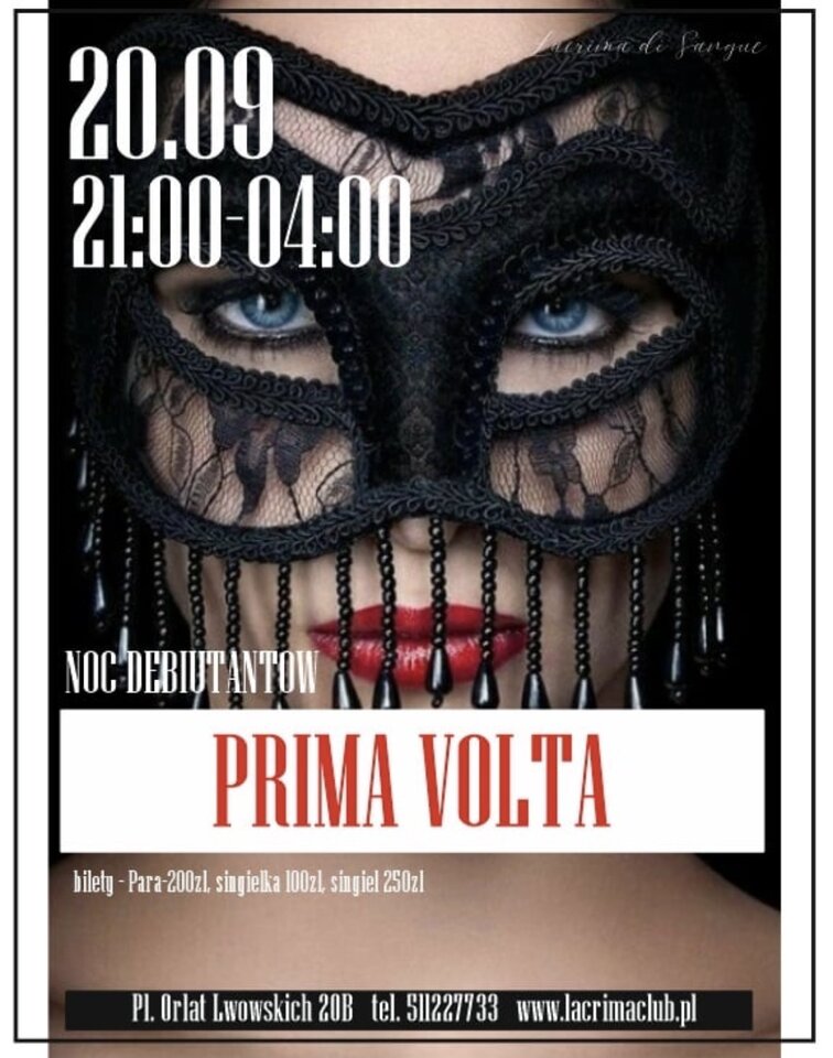 SOBOTA 20 września - PRIMA VOLTA vol.11 - LaCrimadiSangue