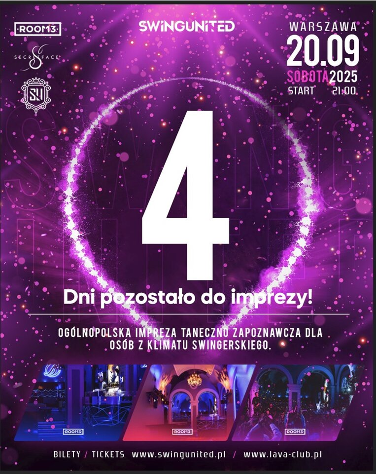 Kochani to już zaledwie kilka dni dzieli nas od imprezy! - SwingUnited
