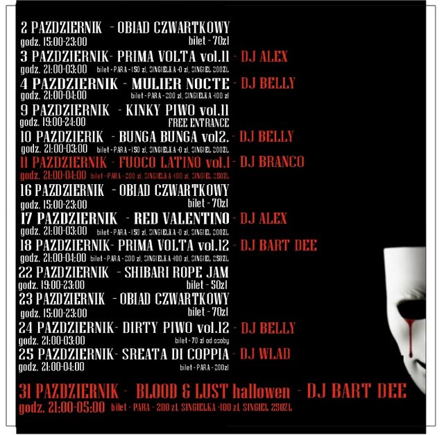 Październik w Lacrima! - LaCrimadiSangue