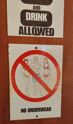 No underwear.