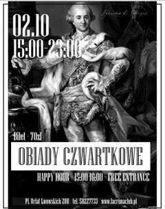 CZWARTEK 2 październik - OBIADY CZWARTKOWE