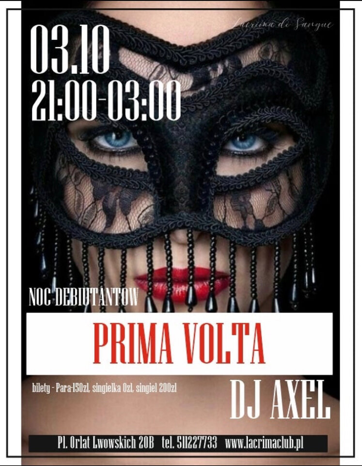 PIĄTEK 3 pazdziernika - PRIMA VOLTA - LaCrimadiSangue