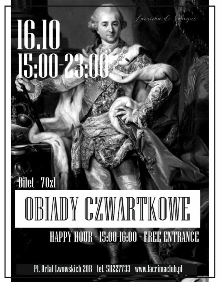 CZWARTEK 16.10 - OBIADY CZWARTKOWE - LaCrimadiSangue