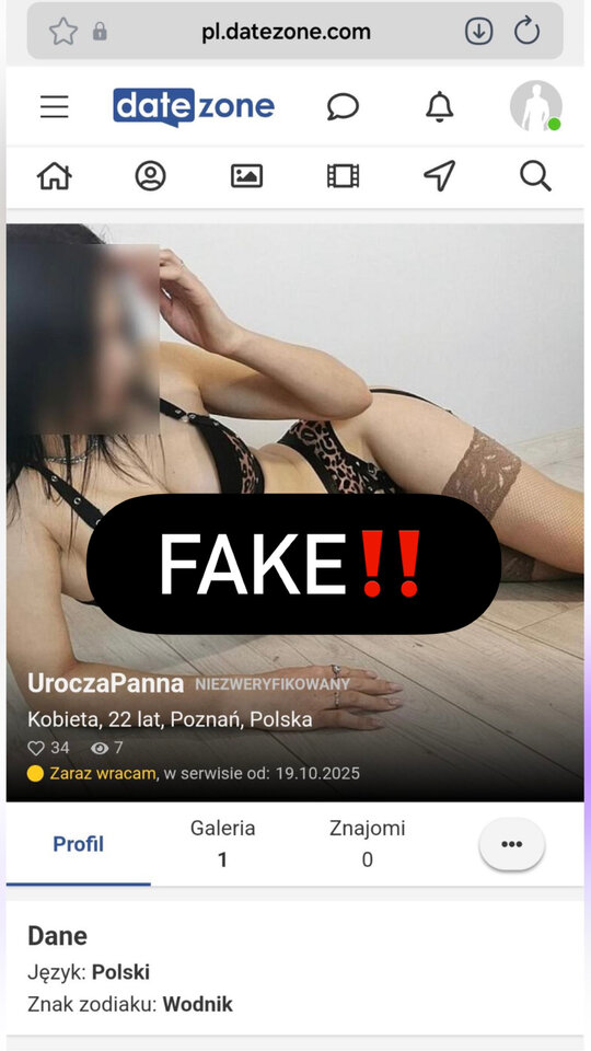 Proszę o zgłoszenie tego konta, ktoś ukradł moje zdjęcie. - Zauroczenie_