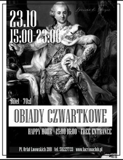 CZWARTEK 23.10 - OBIADY CZWARTKOWE
