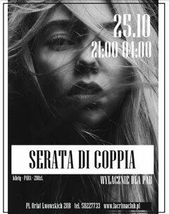 SOBOTA 25.10  SERATA DI COPPIA - TYLKO DLA PAR