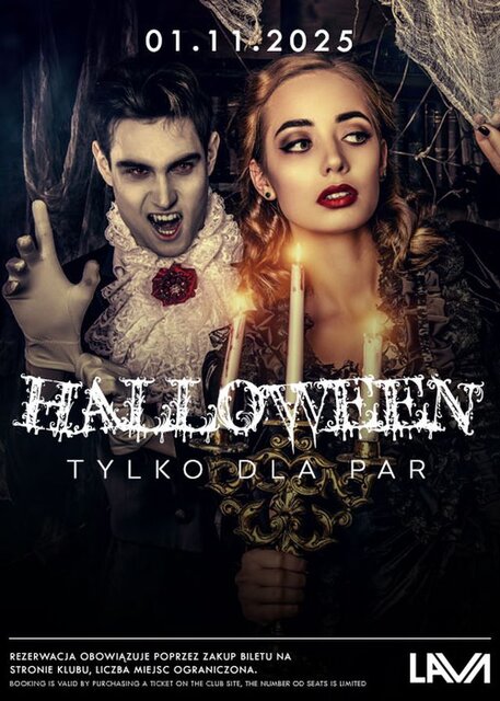 01.11.2025 r. - SOBOTA - HALLOWEEN PARTY TYLKO DLA PAR - 20:00-0 - LavaClub