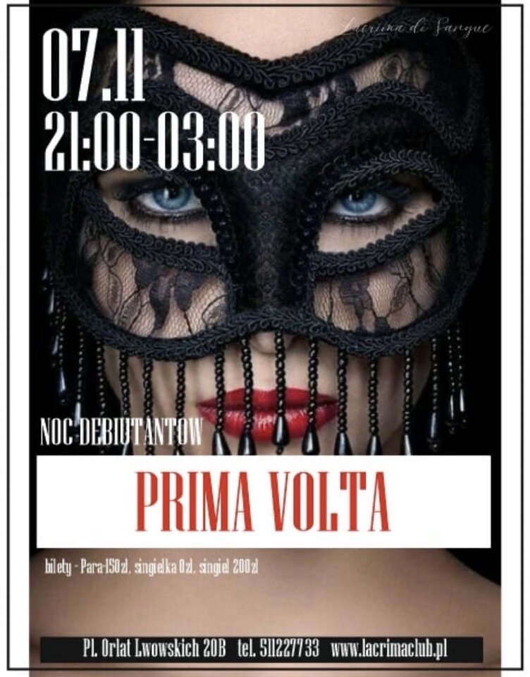PIĄTEK 07.11 - PRIMA VOLTA - LaCrimadiSangue