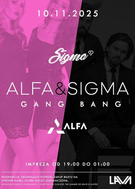 10.11.2025 r. - PONIEDZIAŁEK - GANG BANG - ALFA TEAM - LavaClub